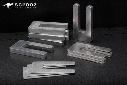 Aluminium Horseshoe Packers 3mm x 75mm CTN 200