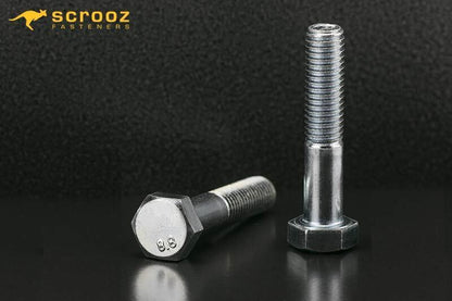 M6 x 75mm High Tensile Bolt & Nut BZP ctn 200