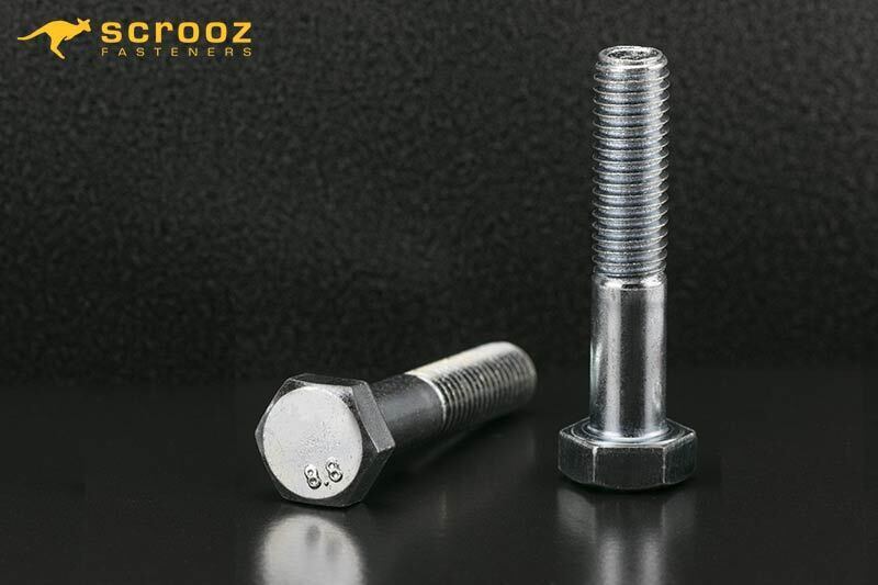 M10 x 110mm High Tensile Bolt & Nut BZP ctn 100