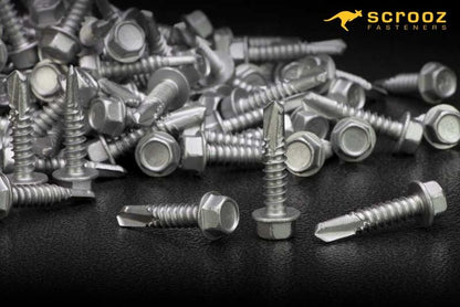14g x 35mm Hex Tek Screws Bi-Metal 304 Box 250