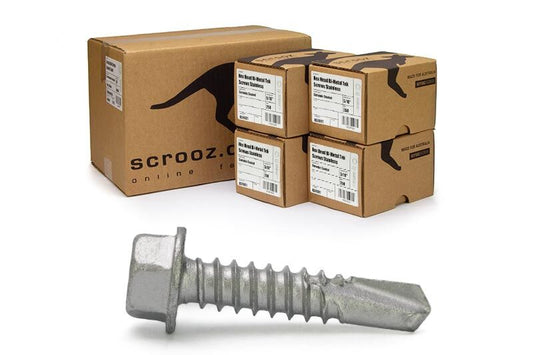 14g x 52mm Hex Tek Screws Bi-Metal 304 CTN 1000