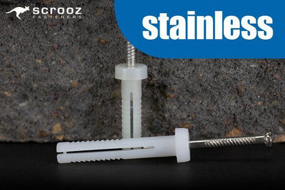 Knock in plugs ROUND 6 x 25mm Gr304 box 100