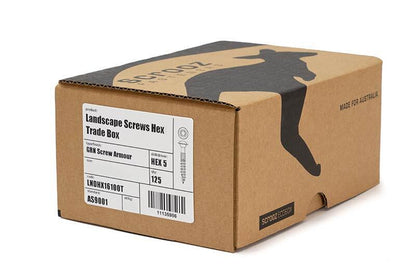 16g x 75 Landscape Screws Large Wafer Hex Box 125