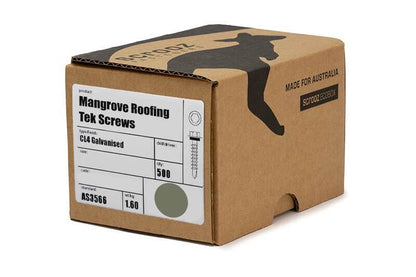 Mangrove 10g x 16mm Roof Tek Screw C5 Box 500