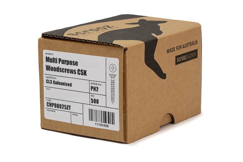 Multi Purpose Gal Screws 8g x 25mm Carton 4000