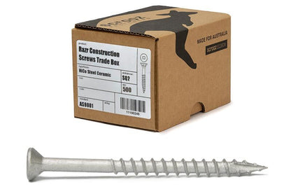 Multi Purpose Gal Screws 8g x 65mm Trade Box 500