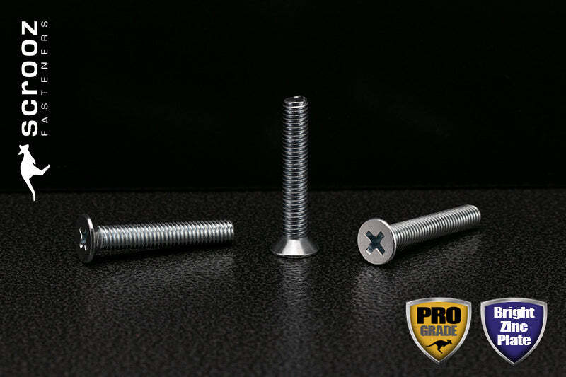 M4 x 20mm Machine Screws CSK Zinc Box 100