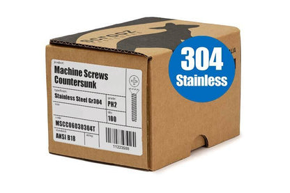 M5 x 65mm Machine screws CSK 304 Box 100
