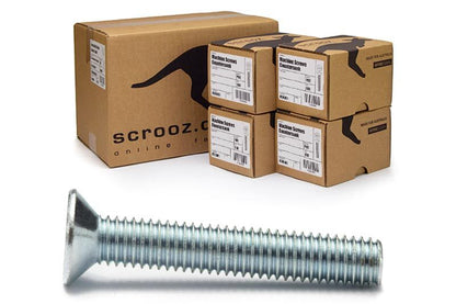 M8 x 100mm machine screws csk zinc ctn 1000