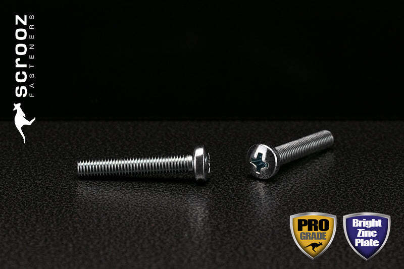 M4 x 16mm Machine Screws Pan head Zinc Ctn 1000