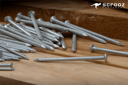 75 x 3.75mm Flat Head Nails Galvanised 5kg Tub