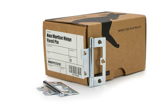 Non Mortise Hinge Fixed Pin Zinc 76x47 Box 12