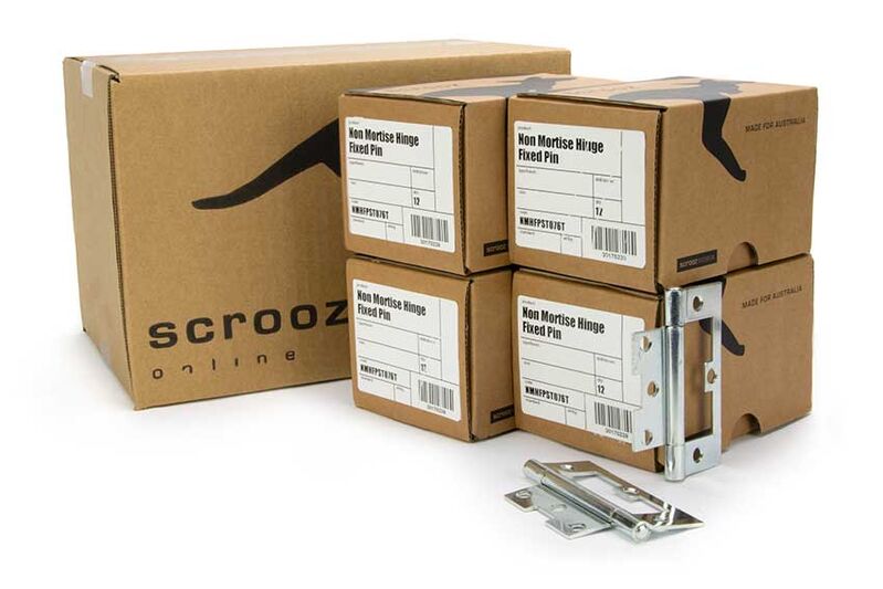 Non Mortise Hinge Fixed Pin Zinc 100x65 CTN 48