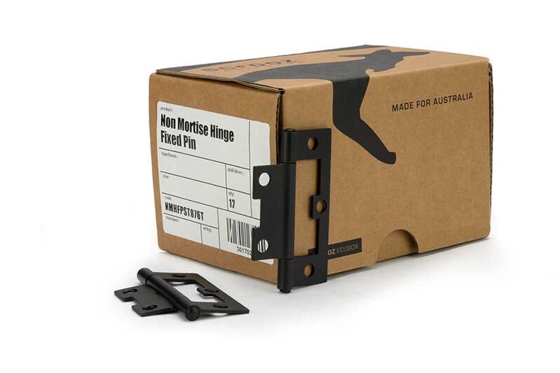 Non Mortise Hinge Fixed Pin Matte Black 76x47 Box 12