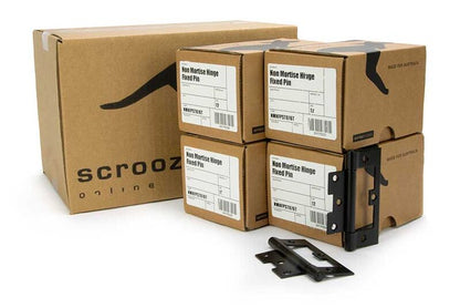 Non Mortise Hinge Fixed Pin Matte Black 100x65 CTN 48