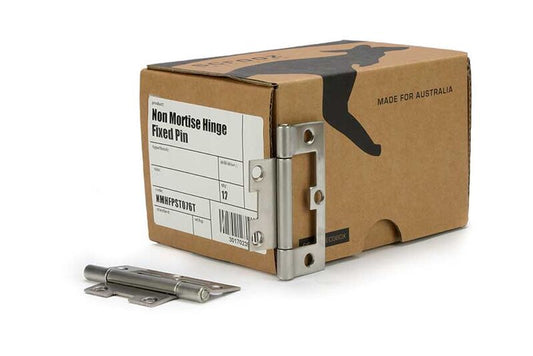 Non Mortise Hinge Fixed Pin Satin 304SS 76x47 Box 12