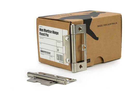 Non Mortise Hinge Fixed Pin Satin 304SS 90x52 Box 12