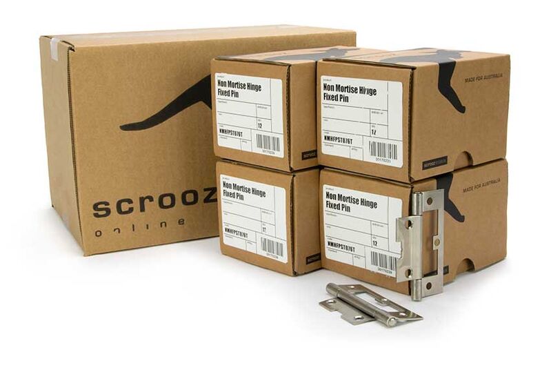 Non Mortise Hinge Fixed Pin Satin 304SS 100x65 CTN 48