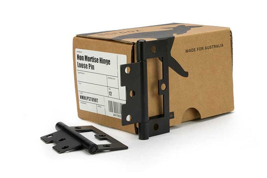 Non Mortise Hinge Loose Pin Matte Black 100x65 Box 12