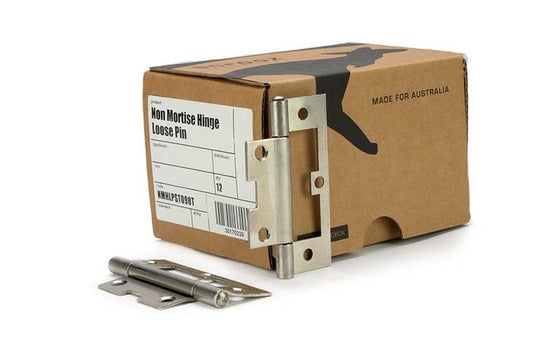 Non Mortise Hinge Loose Pin Satin 304SS 90x52 Box 12
