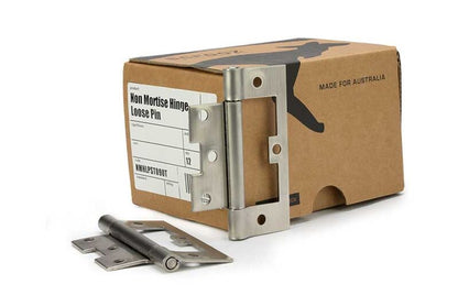 Non Mortise Hinge Loose Pin Satin 304SS 100x65 Box 12