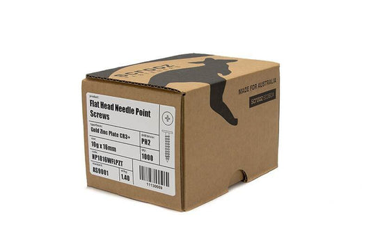 10g x 16mm Flat Head Needle Zinc Box 1000