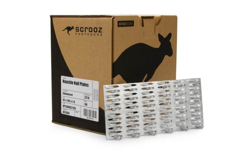 Knuckle Nail Plate HDG 72 x 98 x 1.0 Box 75