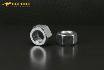 M12 hex nuts grade 8 bright zinc plated box of 200