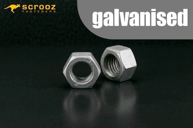 M6 hex nuts grade 8 galvanised trade box of 500