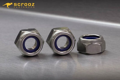 M3 nylock nuts stainless steel 316 Box 100