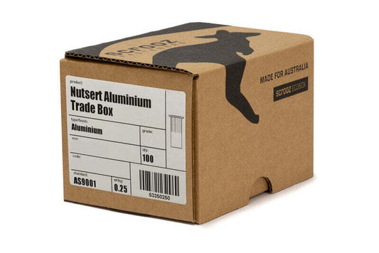 M10 x 19 Nutsert Aluminium Trade Box 100