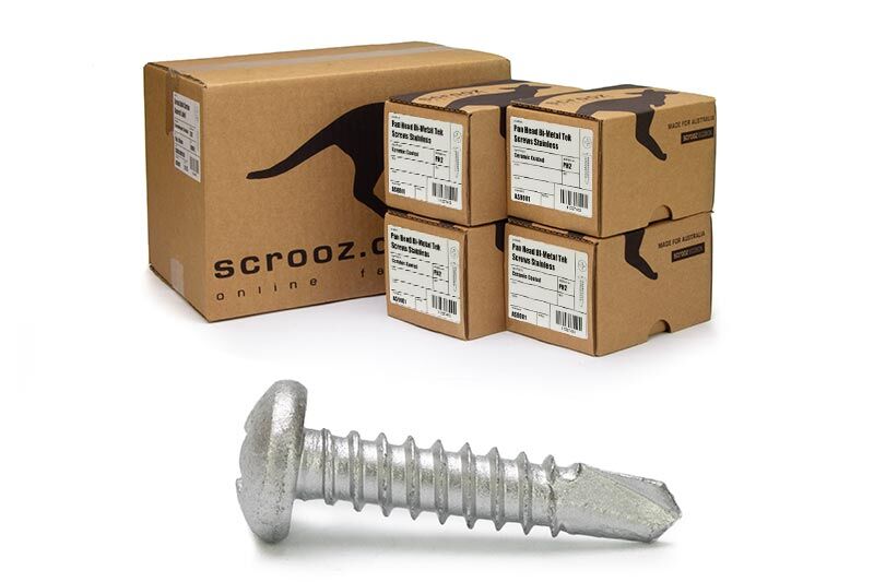 8g x 25mm Panhead Tek Screws Bi-Metal 304 CTN 1000
