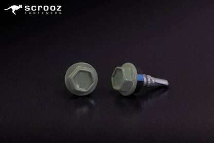 Pale Eucalypt 10g x 16mm Roof Tek Screw CTN 2000