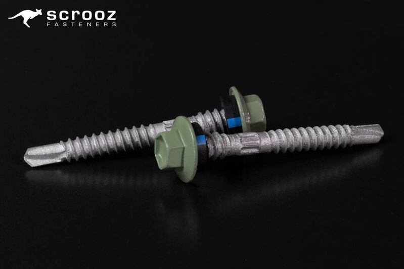 Pale Eucalypt 12g x 48mm Roofing Tek Screw Box 500