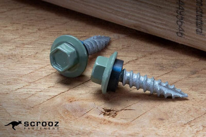 Pale Eucalypt 12 x 65mm Roof T17 Screw C5 CTN 1000