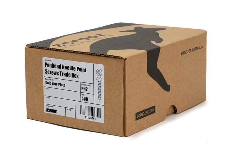 7g x 40mm Panhead Needle Point Screws Box 500