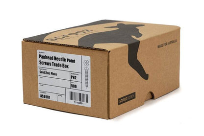 7g x 40mm Panhead Needle Point Screws Box 500