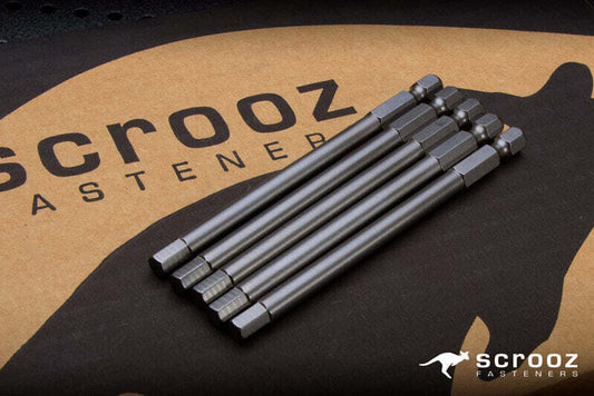 hex driver bit 5mm x 100mm pack of 5