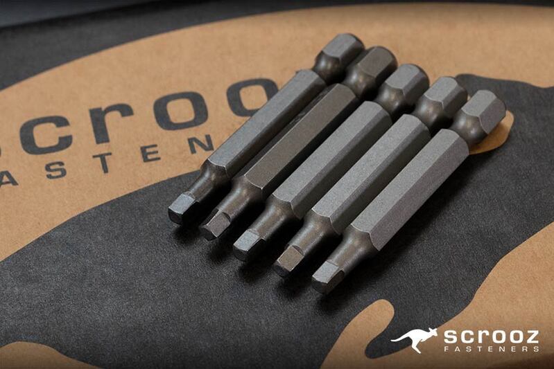 square drive bit no 2 x 50mm pack 5