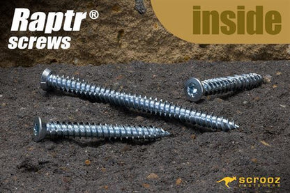 Raptr concrete screws 100mm grab pack of 20
