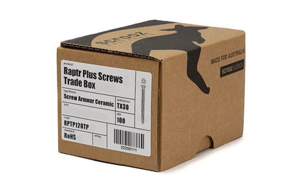 Raptr plus concrete screws 70mm trade box of 100