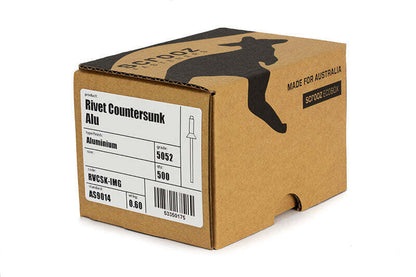 #43 CSK rivet 3.2 x 8mm grip 3.3 - 4.8 box 500