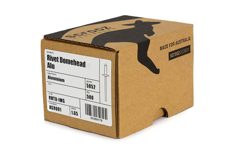 #45 dome head rivet 3.2 x 11.5mm grip 8.0 box 500