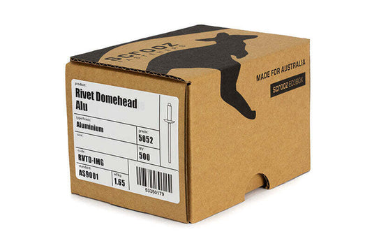 #52 dome head rivet 4 x 7mm grip 3.2 box 500