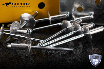 #44 Large Flange rivet 3.2 x 10mm box 500