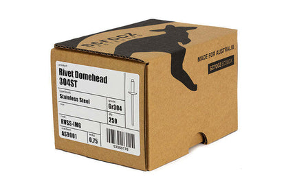 #56 dome head rivet 4 x 13.5mm GR304 box 500