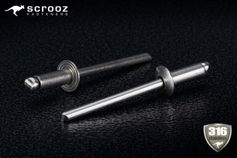 #53 dome head rivet 4 x 9mm GR316 box 500