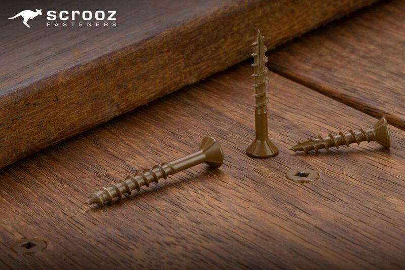 8g x 25mm Construction Screws Merbau box of 1000