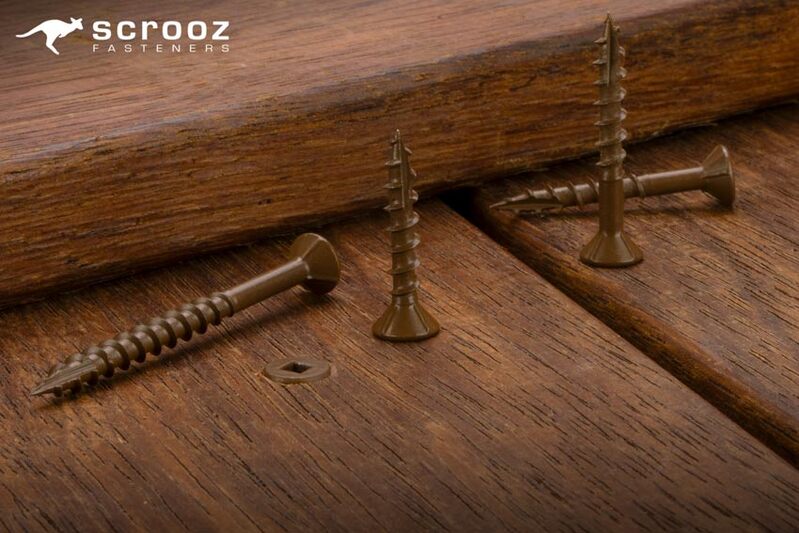 8g x 38mm Construction Screws Merbau box of 1000