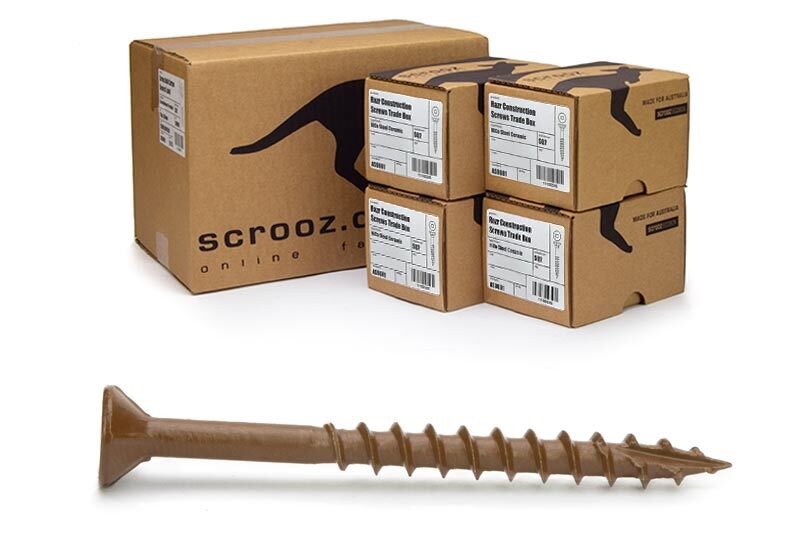 8g x 50mm Construction Screws Merbau Carton 4000